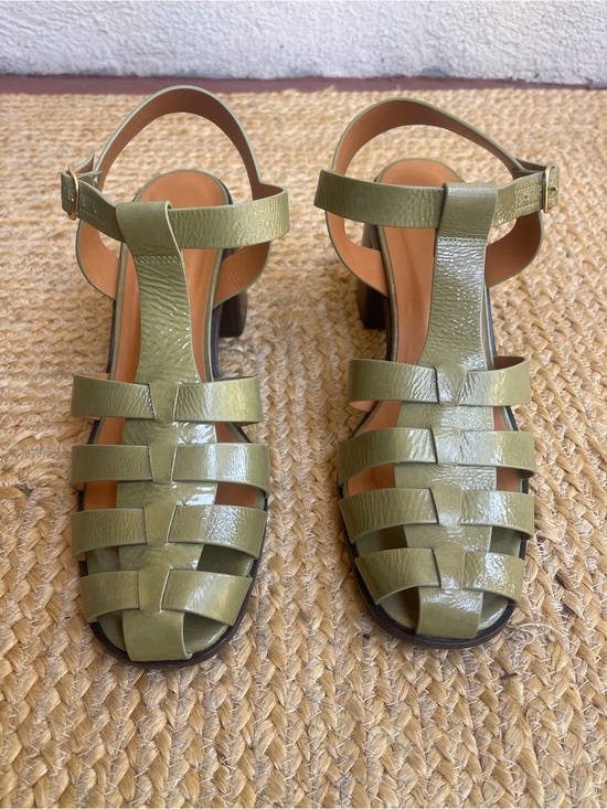 Sezane Shoes - Sezane Florie Sandals Polished Pistachio - Size 9